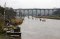 The viaduct viewed from the other side with Calstock Quay visible on the left. © Andrew Ross