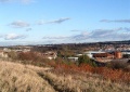 The cutting has long been filled in. The line of houses on the right give away the direction the line went in, and in the middle of the photo is a lampost with a blue sign attached. That's where the railway crossed Glenfrome Road. This is the same view as in Ian Tiley's photo at the top of the page.