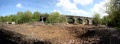 Work in progress to restore the Thames and Severn canal to a navigable waterway. This involves taking the canal on a new route and under a different arch of the railway viaduct.