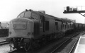 Storming through Cardiff Central with 37177 on 4.6.80.