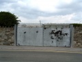 These gates have been erected over the alignment of the railway.