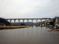 Calstock Viaduct sits high above the Tamar. © Andrew Ross