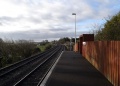 The view in the direction of Warminster with this station's second platform visible in the distance. © John Rawlings