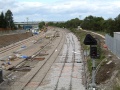 The new junction had been lifted into place and ballasted.