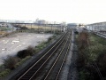 Viewed from the bridge by the fuel terminals, looking towards Holesmouth and Avonmouth. St Andrews Rd/Smoke Lane to the left, Docks to the right. © P.D.Rendall/Past-Track Publications