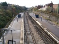 A general view along Parson Street Station. I'm stood where the station building once was. Look how the platform surface changes colour at the far end, signifying the length of train that calls here.
