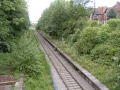Another look at the station. This is the view towards Portishead and the M5 can just be seen in the background. Pill Signal Box was sited on the platform just beyond the spot where the big bush bottom left is.