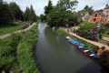 The view from the bridge towards the Severn.