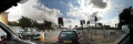 A panoramic view of the new road junction that replaced the old road bridge over the Midland Railway main line.