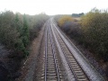 The view south from Watery Lane bridge. In the distance are the bridges at Broad Lane.