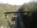 The view east. The aqueduct carries a small brook across the railway.