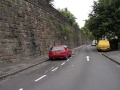 The impressive retaining wall between Bannerman Road and St Marks Road.
