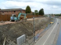 Work on the footpath as viewed from the footbridge.
