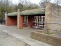 This is the main platform shelter on the London side of the station. It was built in 1985 as part of improvement works which included the provision of a new footbridge and the enlargement of the car park.