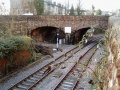 A view of St Johns Road bridge from the car park at Clifton Down station. The arches on the left of the photo were the entrance to the once extensive goods yard, all now built on.