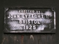The builders plate shows that this is a replacement, which was built in Bristol, for an earlier structure.