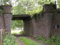 The bridge viewed from the other side. It has been reduced from a double to a single track span.