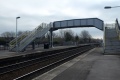 The new footbridge. Higher than the old in readiness for electrification, and built in such a way that it can be easily extended to span the reinstated four track railway.
