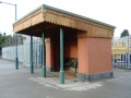 The platform shelter.