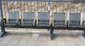 A close up of the types of seats used at this station.