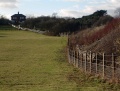 Before we reach the bridge under the mainline we are rewarded with a great view of The Ha'Penny Bridge with the site of Coalpit Heath station just beyond.