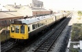 A 1985 view of a chocolate & cream liveried DMU passing St Andrews on the way to Severn Beach. This unit was painted this colour to celebrate 150 years of the GWR. © P.D.Rendall/Past-Track Publications