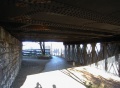 Standing under the bridge looking north.