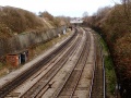 The view north from Barrow Road bridge. In the distance Ducie Road crosses the railway.