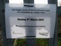 During March 2007 the footbridge was covered with an anti-vandal cage.