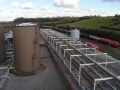 The view north from on top of one of the distilate tanks.