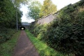 A view of the bridge from further east. Although it has been completely rebuilt, the parapet walls remain in place.