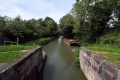 The view west from the bottom lock.