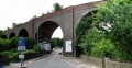 A panoramic view of the viaduct created from three photos stitched together. Kingswood Junction is to the left, Ashley Hill Junction to the right.