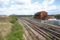 Westbury Power Box viewed from the bridge that carries Station Road across the railway. © Andrew Ross