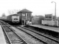 A Brush Type 4 at the east end of the station and a better view of Keynsham West Signal Box. 1970. © Robin Summerhill