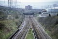 The view of Lockleaze Road from Bonnington Walk bridge. © P.D.Rendall