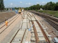 Looking north from the footbridge. A new crossover had been assembled ready for positioning during a forthcoming engineering blockade.