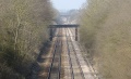 A zoomed view of the aqueduct. Unless I get the say-so from a friendly farmer, this is as good a photo of this bridge that I'm going to get.