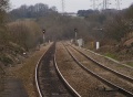 A zoomed view of the line towards Bristol. This section of track runs alongside the A4 Keynsham Bypass.