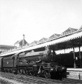 The same spot but this time with a steam engine about to leave for Bristol. Behind the engine, another train stands in the bay platform. © Clive Moore