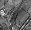 An aeriel view of the goods yard taken in 1946.
