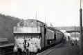 A Pannier Tank stops at the station with a local train. © Don W