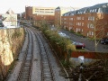 The view from the bridge towards Clifton Down. The amount of building that has taken place on former railway land is clear to see. Clifton Down Goods Yard was closed to traffic on 5th July 1965.