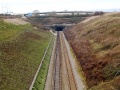 The Severn Tunnel. The embankments are artificially high here (and at Cross Hands Road) because it's where all the spoil from digging the tunnel was dumped. The embankments also provide the tunnel with protection from flooding.