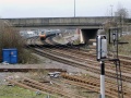 The view towards Temple Meads is now dominated by St Philips Causeway. The Voyager is awaiting clearance across South Wales Junction before making it's final approach to the station.