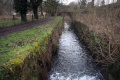 The view west with Beales Lock Bridge at the far end of the lock.