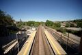 The view north from the footbridge.