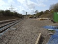 The view towards Stanley Farm Footbridge. The trackbed of the new alignment was still being worked on.