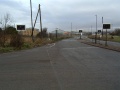 The level crossing on Smoke Lane. The lights are still in place but the barriers have been removed.