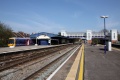 The view towards London. The train on the left is on the Henley on Thames branch.